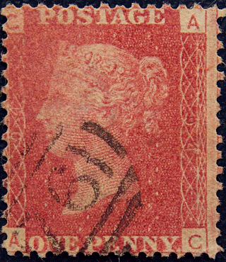 Великобритания 1864 год . Королева Виктория 1 p , пл. 94 . Каталог 6,0 фунтов . (001)